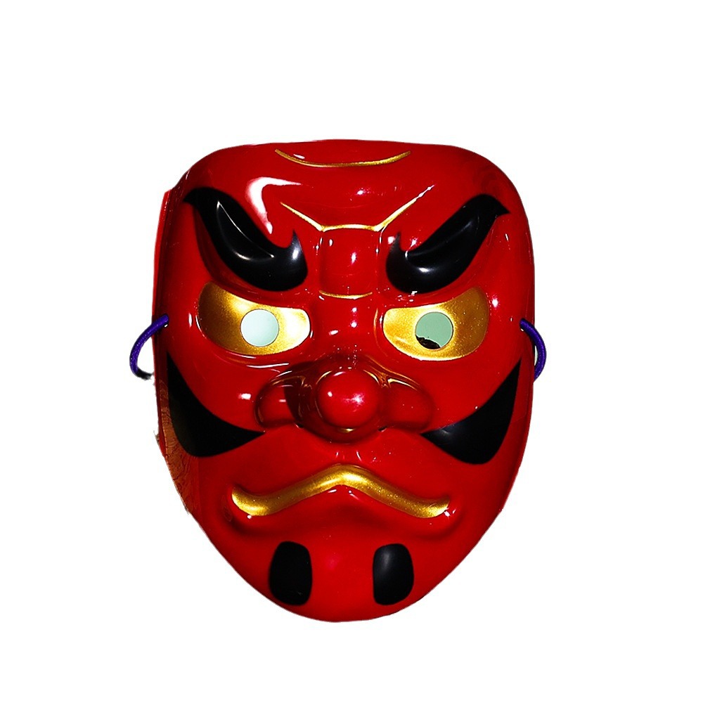 Fiesta de Halloween Horror Japón Rojo y Blanco Fantasmas El primer barco Si la máscara puede llegar a la mitad de la mano rápida Tengu Tang Monje Samurai
