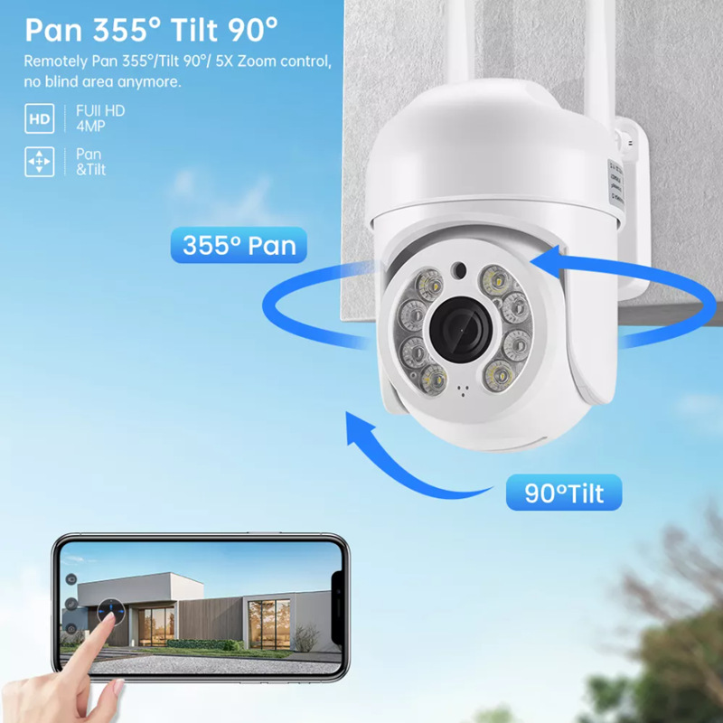 ICSEE Wireless WiFi 360-degree Indoor and Outdoor Waterproof Dome Camera Phone Remote Monitor High Definition Night Vision