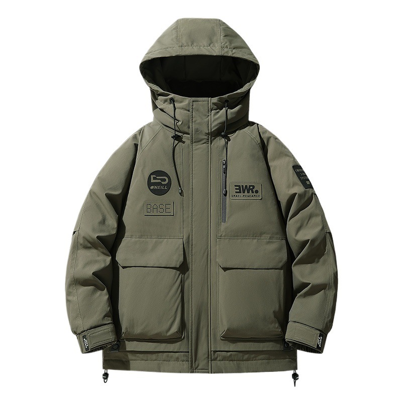 Transmisión en vivo explosivo al aire libre herramientas deportivas cálidas trajes de asalto se pueden abrir dos chaquetas con capuzas de alta calidad marca de moda transfronteriza