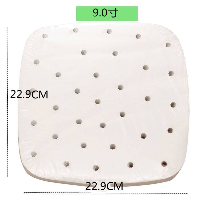 Directo de fábrica freidora aire especial almohadilla de papel cuadrado redondo hogar hornear alta temperatura resistente aceite de silicona de doble cara grado alimenticio