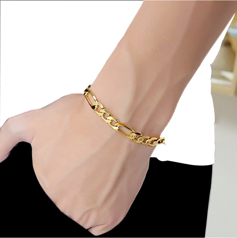 Fashion Geometric Titanium Steel Plating 18k Gold Plated Unisex Bracelets display picture 1