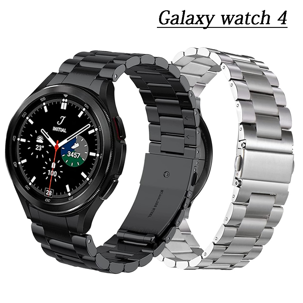 适用于三星 Galaxy Watch 4 经典 42/46mm无间隙弯曲端不锈钢表带