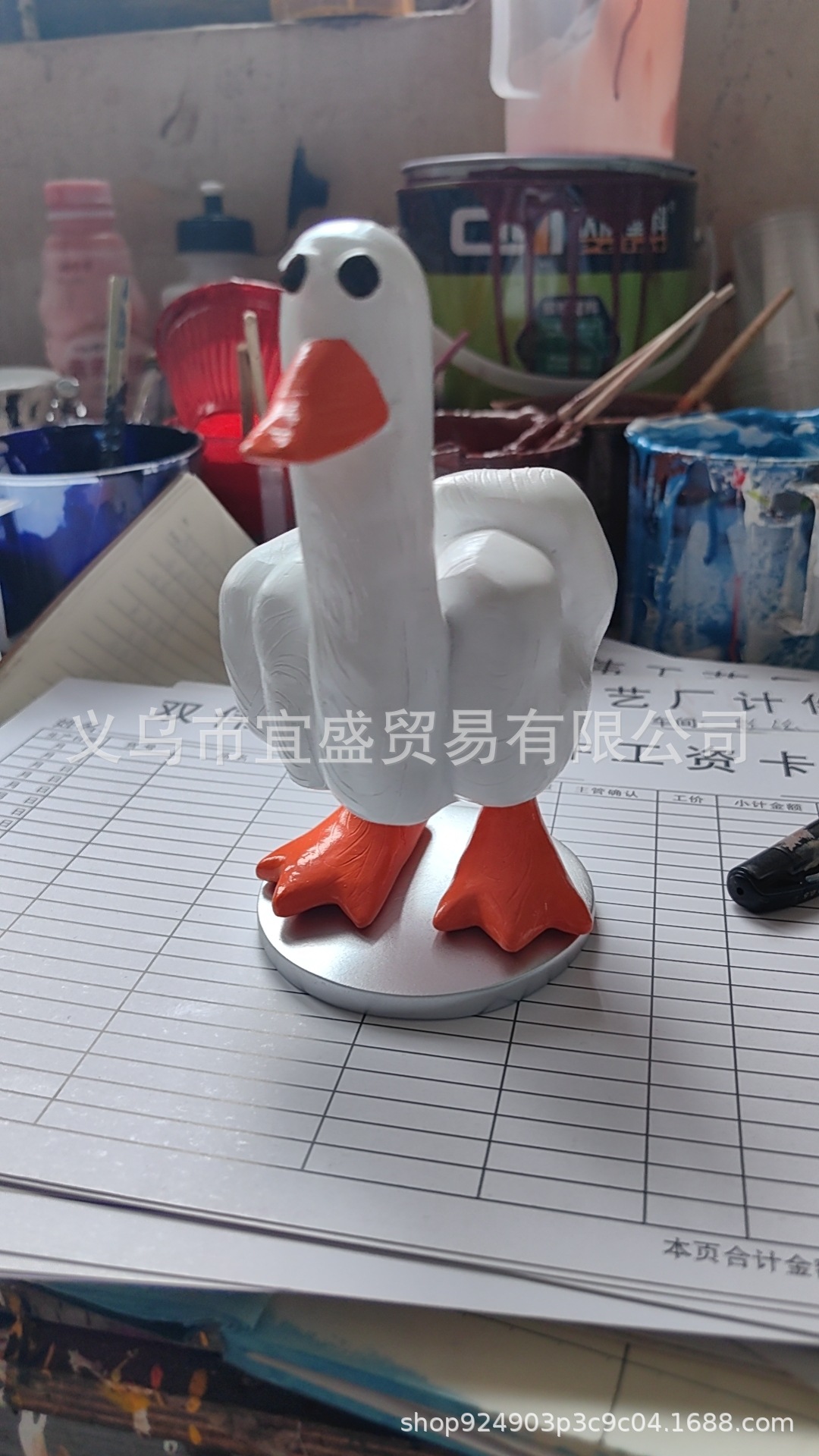 Pato transfronterizo dedo medio decoración hogar patio diseño decoración divertido pato decoración al aire libre Linda decoración creativa