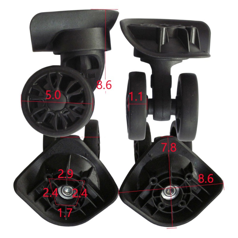 A89 Silent Double-Row Wheels Suitcase Wheels Travel Case Accessories Caster Wheels Trolley Case Universal Wheels Wear-Resistant Rollers