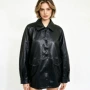口袋宽松新款松弛皮衣