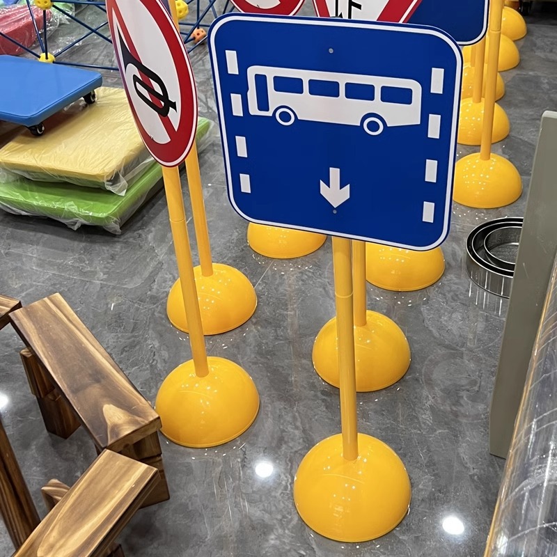 señalización de tráfico sensorial para niños señalización de señalización de material de área de ciclismo al aire libre para niños pequeños
