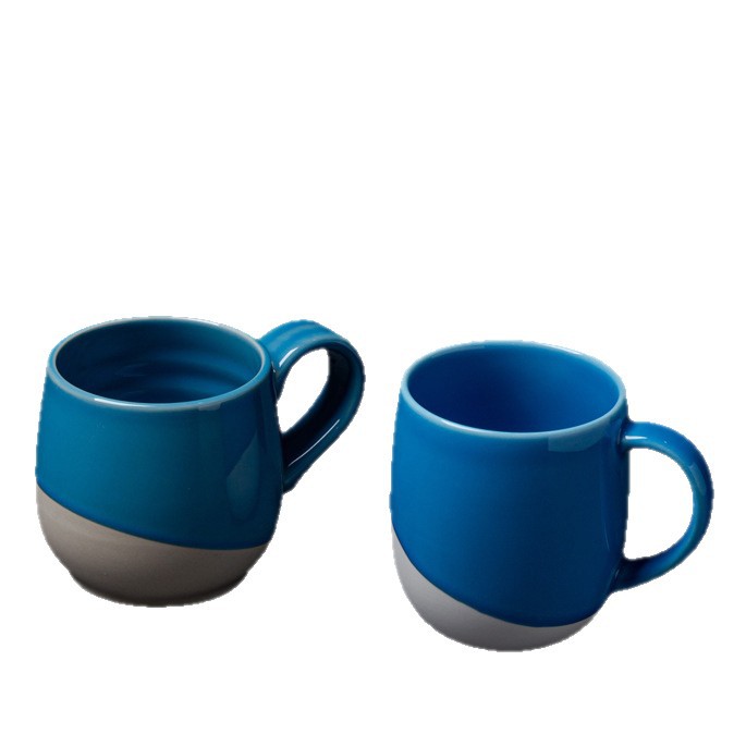 Taza de cerámica hecha a mano al por mayor de almacén terrestre transfronterizo, estilo simple y único, taza de agua hermosa para el hogar, taza de pareja