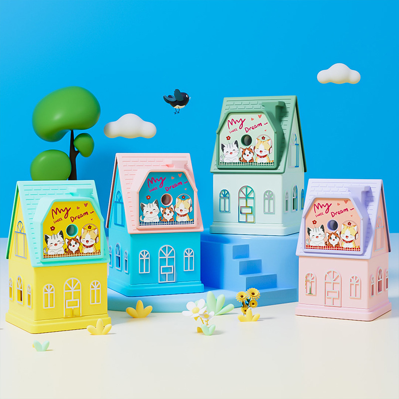 Gezhi Happy 7901 Cute Pet Cottage Snipper Fashion Creative Sacapuntas Sacapuntas de plomo de color