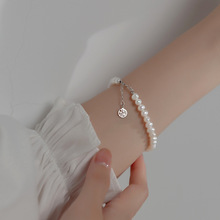 爱洛奇 s925银复古风福字珍珠手链气质女韩版串珠夏季手饰品S4596