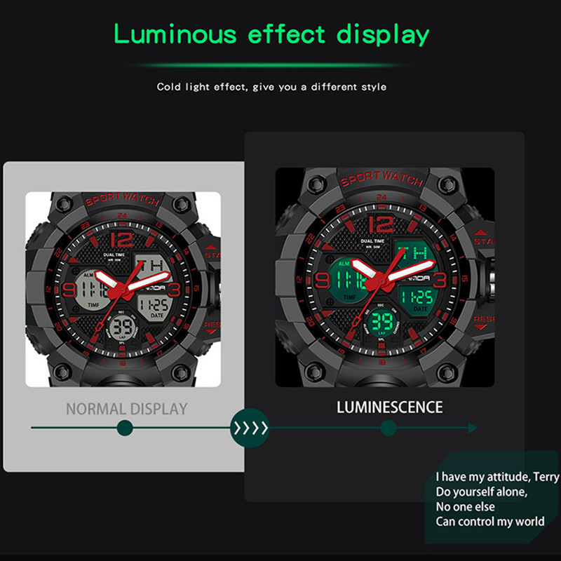 Sanda nuevo 6030 moda hombres estudiante juventud reloj electrónico impermeable multifuncional reloj al por mayor