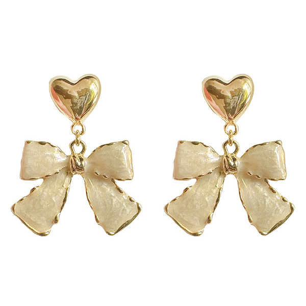 Cute fashionable universal trend earrings with bow