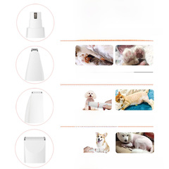 跨境四合一寵物電推剪Usb充電貓狗剃毛修毛磨甲器一機多用剃毛器