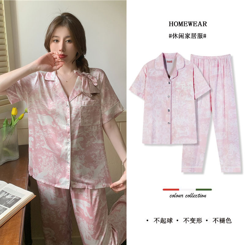 D.M-140 Short-long pink tie-dye cardigan