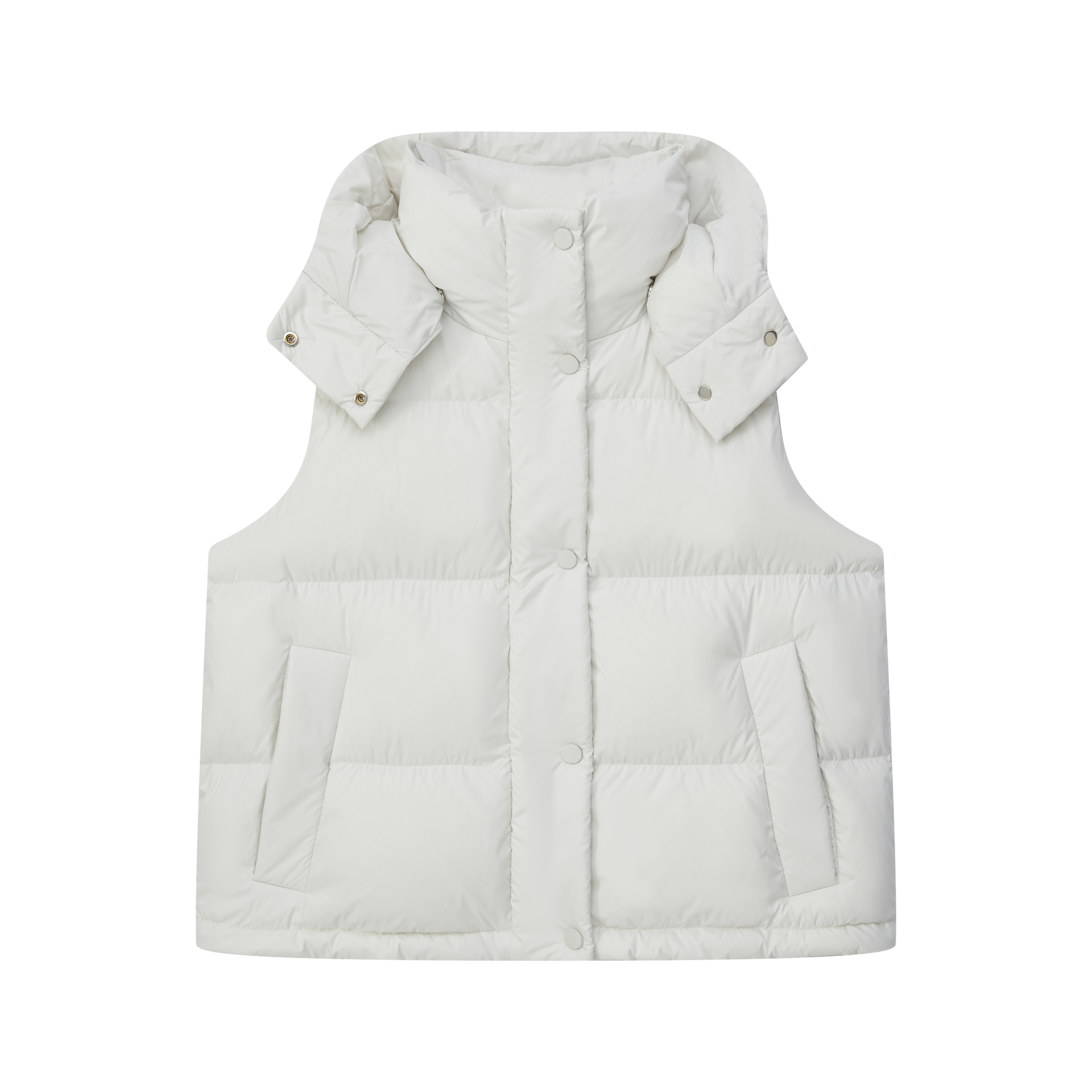 【Samsung 95 Down】2026 New Style Four-Panel down Vest for Women, Autumn and Winter 95 down Hooded down Jacket Vest for Women