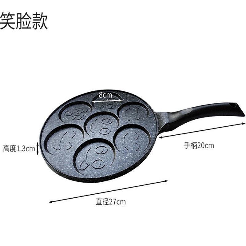 Sartén de tortilla maifan sartén de piedra sartén antiadherente para el hogar pan de cuatro agujeros mini pan de desayuno tortilla artefacto pequeño pan de panqueque