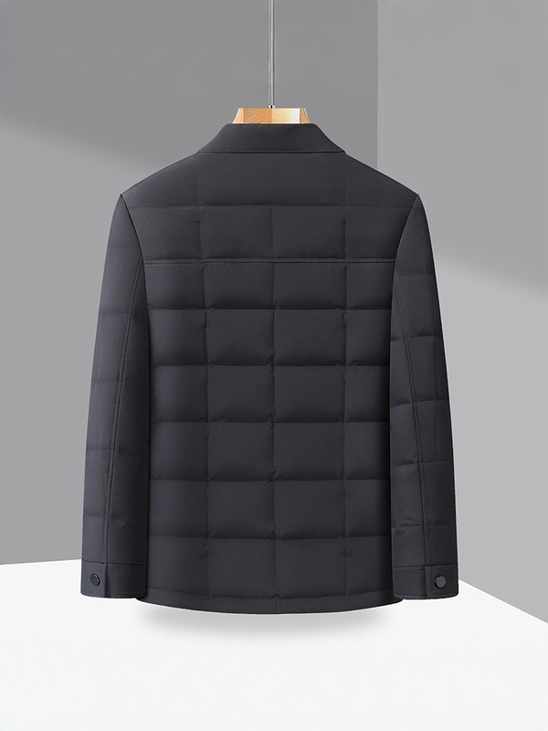 新款男士休闲宽松轻薄羽绒服青年时尚保暖外套衬衫款|undefined