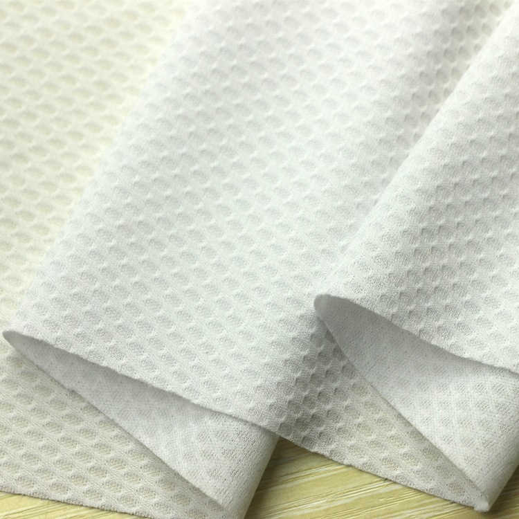 提花蜂巢网眼布全涤双面布华夫格提花吸湿排汗蜂窝网眼布运动面料