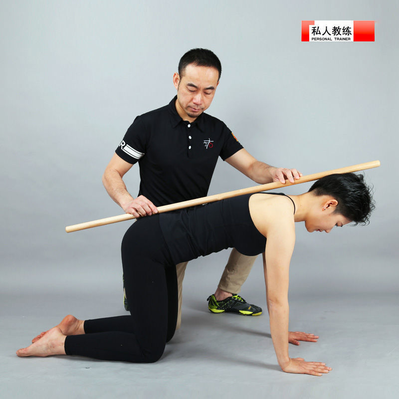 Fitness Stick Weightlifting Stick Posture Assessment Hunchback Shape Correction Wooden Stick Pilates Correction Stick Relaxation Stick Yoga Stick