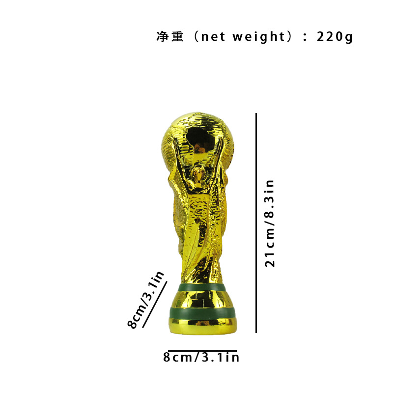 Copa del mundo suministros de ventilador Premio Balón de Oro trofeo botas de oro Guantes de Oro portero de fútbol trofeo letras regalo al por mayor