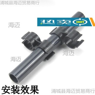 PVC双头塑料管卡H型管卡蝴蝶管夹双U型管座双管并排连接管卡-阿里巴巴