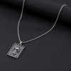 Universal fashionable necklace, metal chain stainless steel, pendant, wholesale