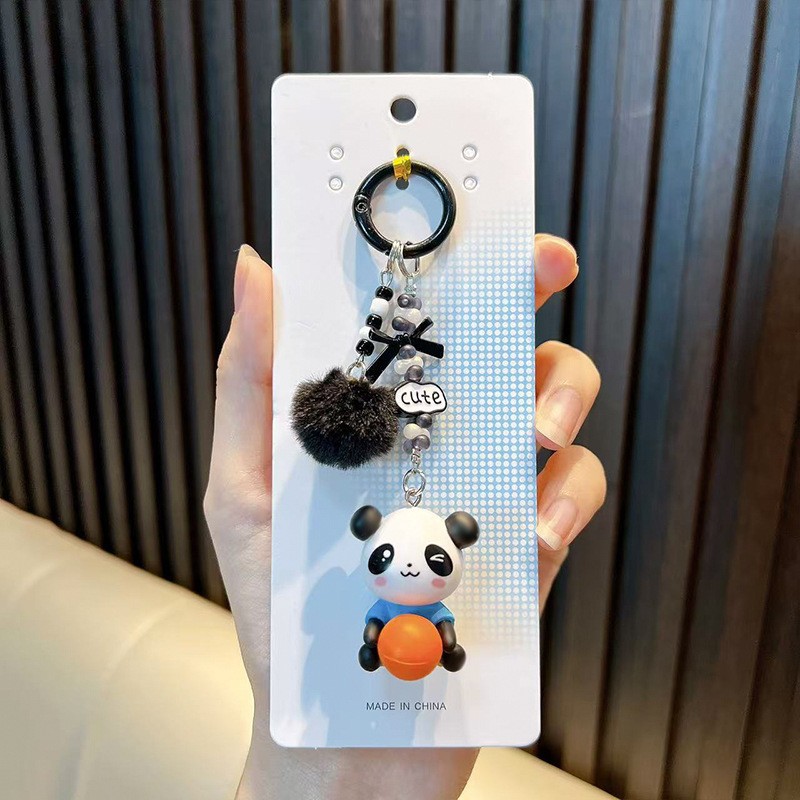 팬더 털볼 펜던트-볼