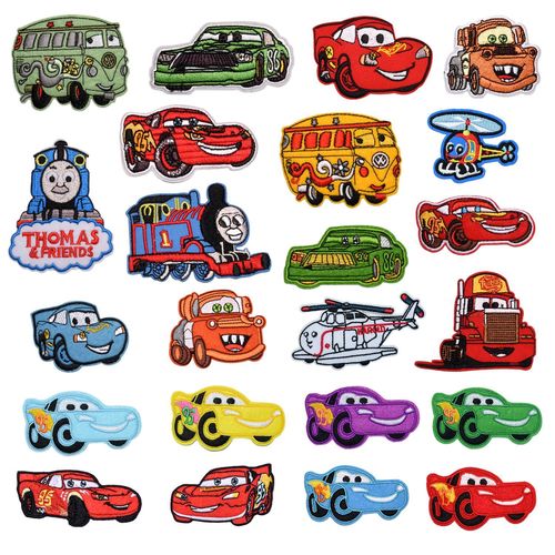 Children's patch patches for down clothes, jeans patch holes, cartoon car truck head decals, direct sales can be customized