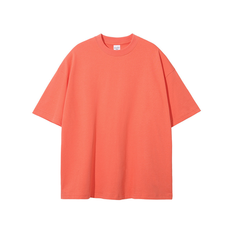 2025 夏の新作トレンディなブランド 230 グラム二重糸純綿半袖無地メンズ Tシャツ Bajia 同色大きいサイズ紳士服|undefined