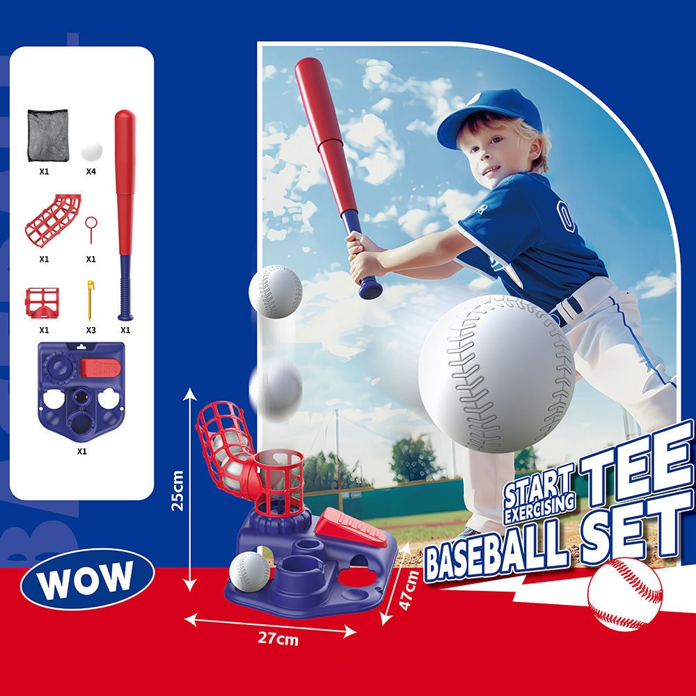 Lanzador automático de pelotas para entrenamiento de béisbol infantil transfronterizo, máquina de pelotas para deportes al aire libre, juguetes deportivos, equipo deportivo.