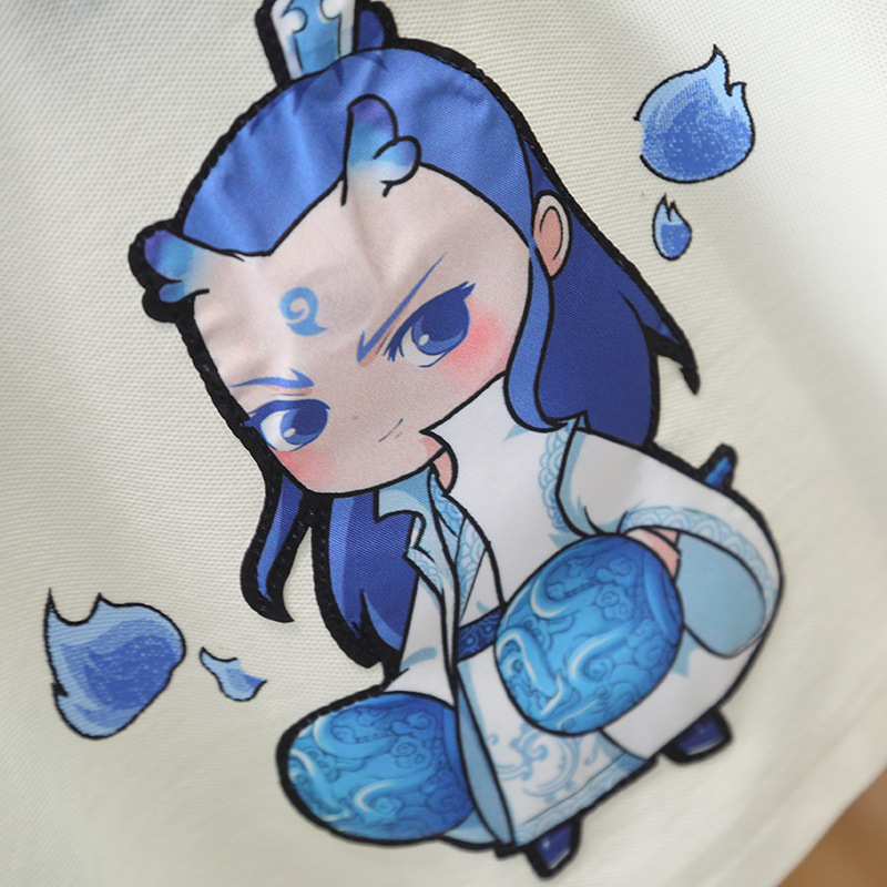 7406 Traje de verano para niños, Nezha para niños, ropa de mar Ao Bing, traje de dos piezas de polo de manga corta a juego