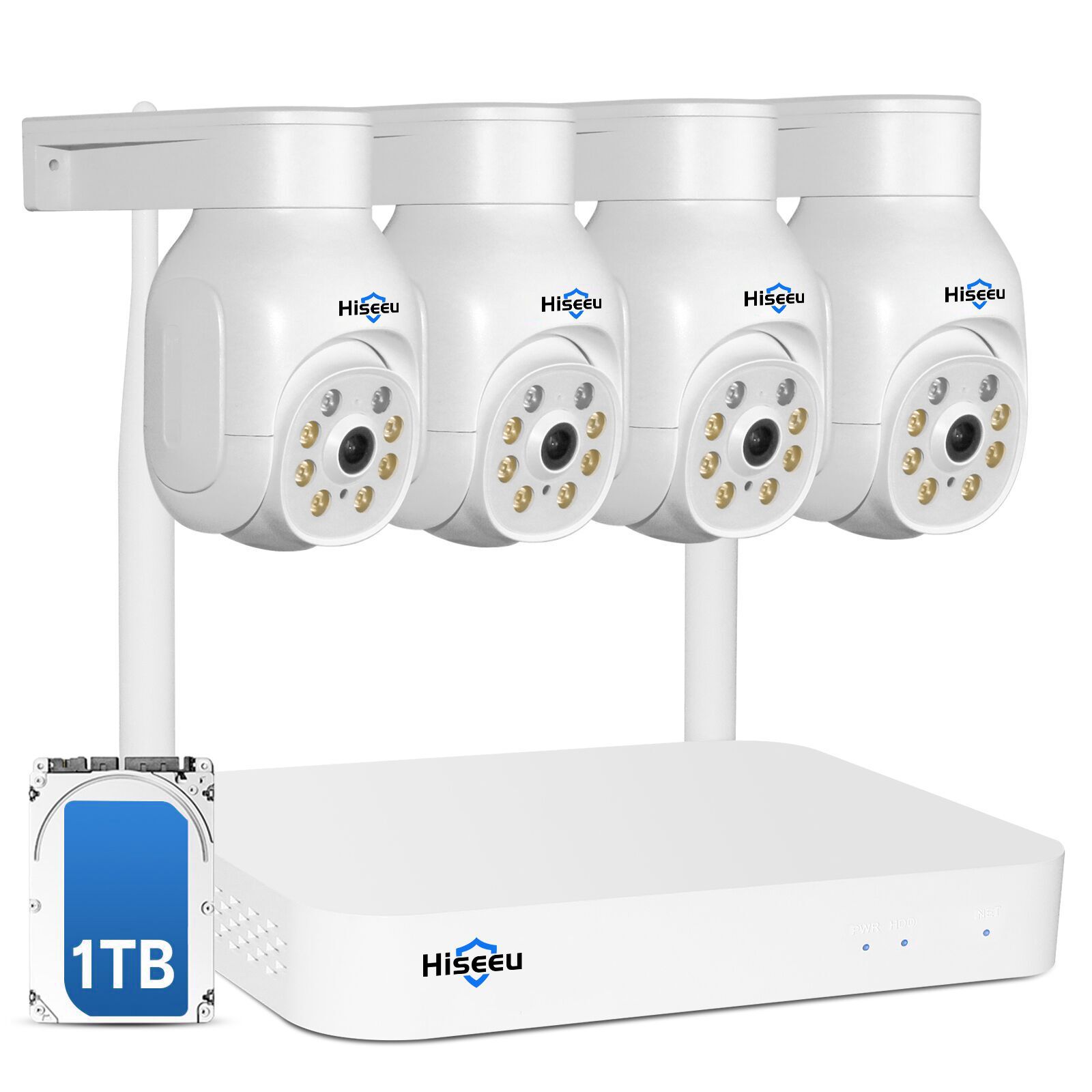 Hiseeu waterproof wireless 3MP Monitoring Kit 360 degree WIFI camera cctv camera wholesale