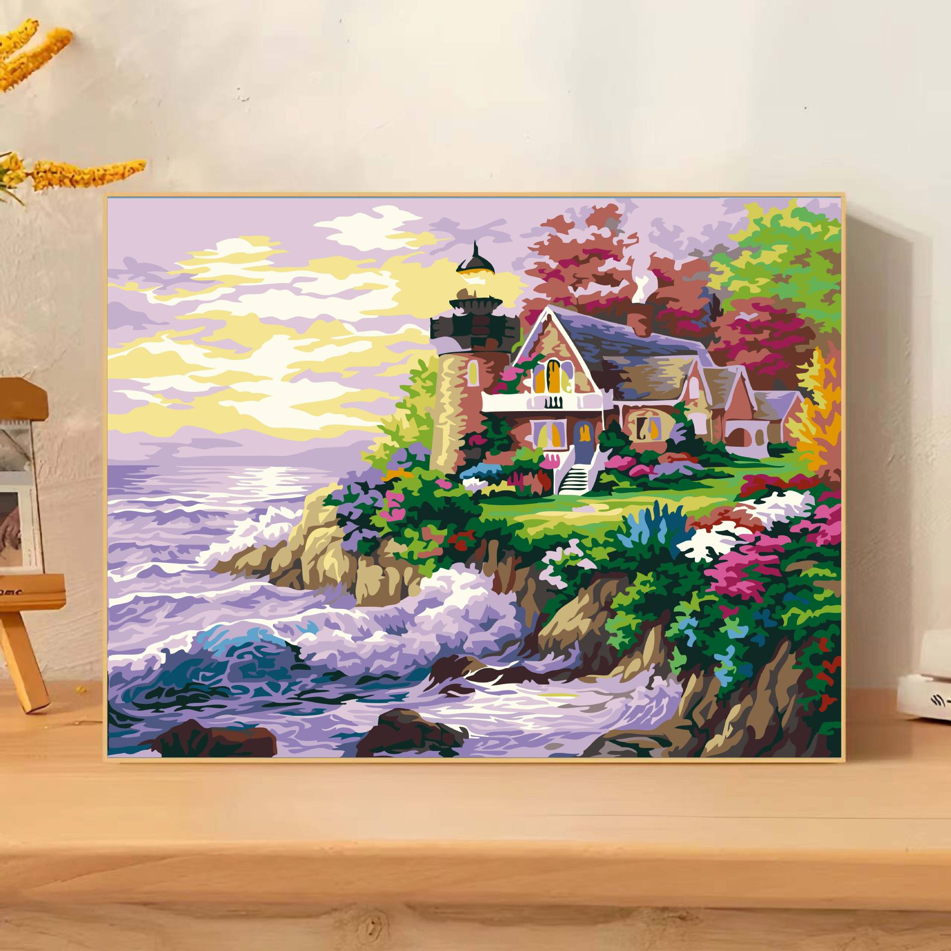 Pintura al óleo digital hecha a mano diy relleno sala de estar decoración de pintura colgante arte relleno pintura al óleo al por mayor