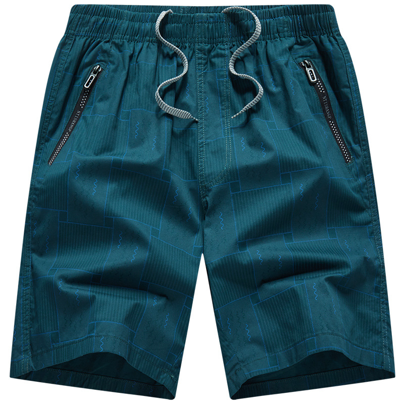 Men's Summer Pure Cotton Cargo Shorts Thin Loose Five Point Pants Casual Sports Beach Wear for Middle-Aged Fathers_viptrois.com