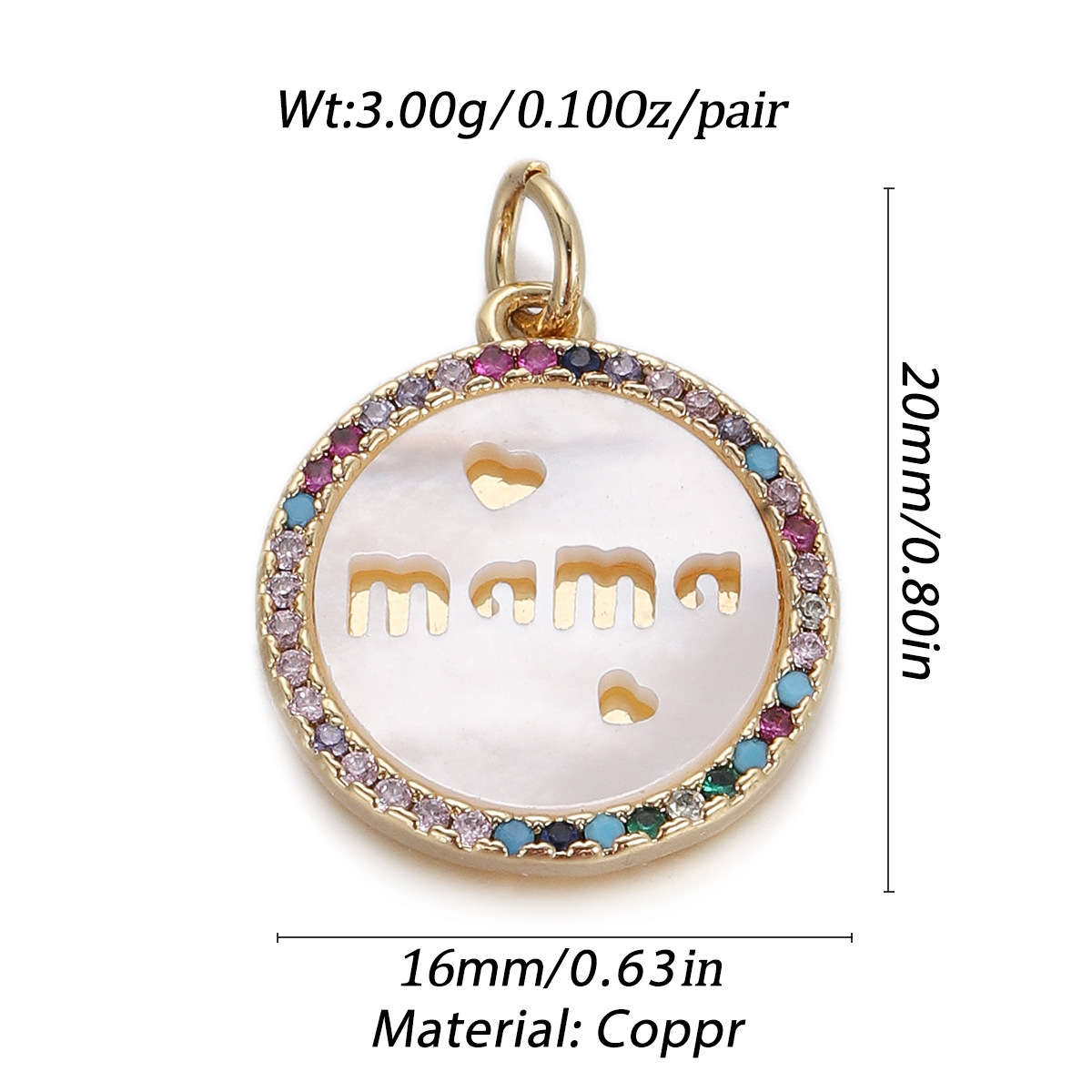 20g Weight Pendant, Chain Jewelry Making Type Copper Chain Material 1 Piece Quantity Holiday, Daily Occasion Copper Material Letter, Heart Shape Pattern Unisex Gender Plating Design Simple Style Style 1 Piece Copper Letter Heart Shape Pendant Chain 1