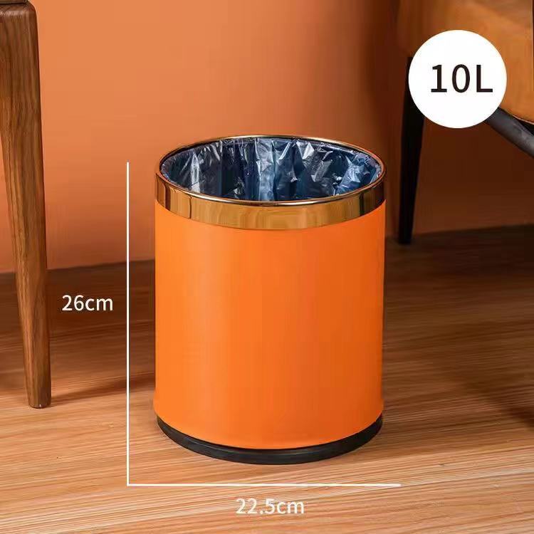 Anillo de oro plástico doble naranja liso