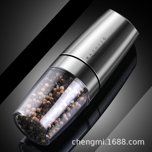 Electric grinder pepper black peppercorns pepper sea salt induction grinder kitchen household seasoning bottle