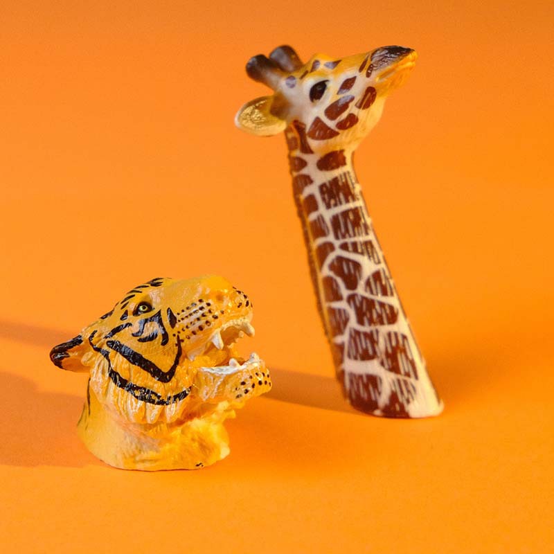 Decoración de celebridades de Internet Etiqueta magnética del refrigerador de jirafa Mensaje Etiqueta magnética Decoración del refrigerador de succión magnética Etiqueta adhesiva del refrigerador con cabeza de tigre nórdico