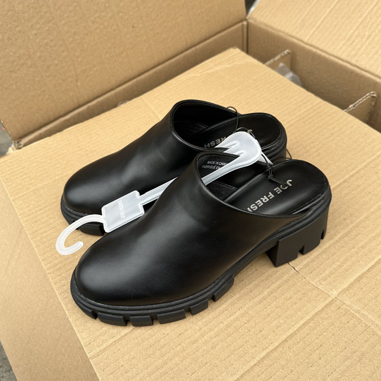 2026 Outdoor Wear Thick High-Heeled Platform Mules with Closed Toe, Large Size Women's Shoes for Export, Cross-Border Wholesale Special Price 2026 Outdoor Wear Thick High-Heeled Platform Mules with Closed Toe, Large Size Women's Shoes for Export, Cross-Border Wholesale Special Price