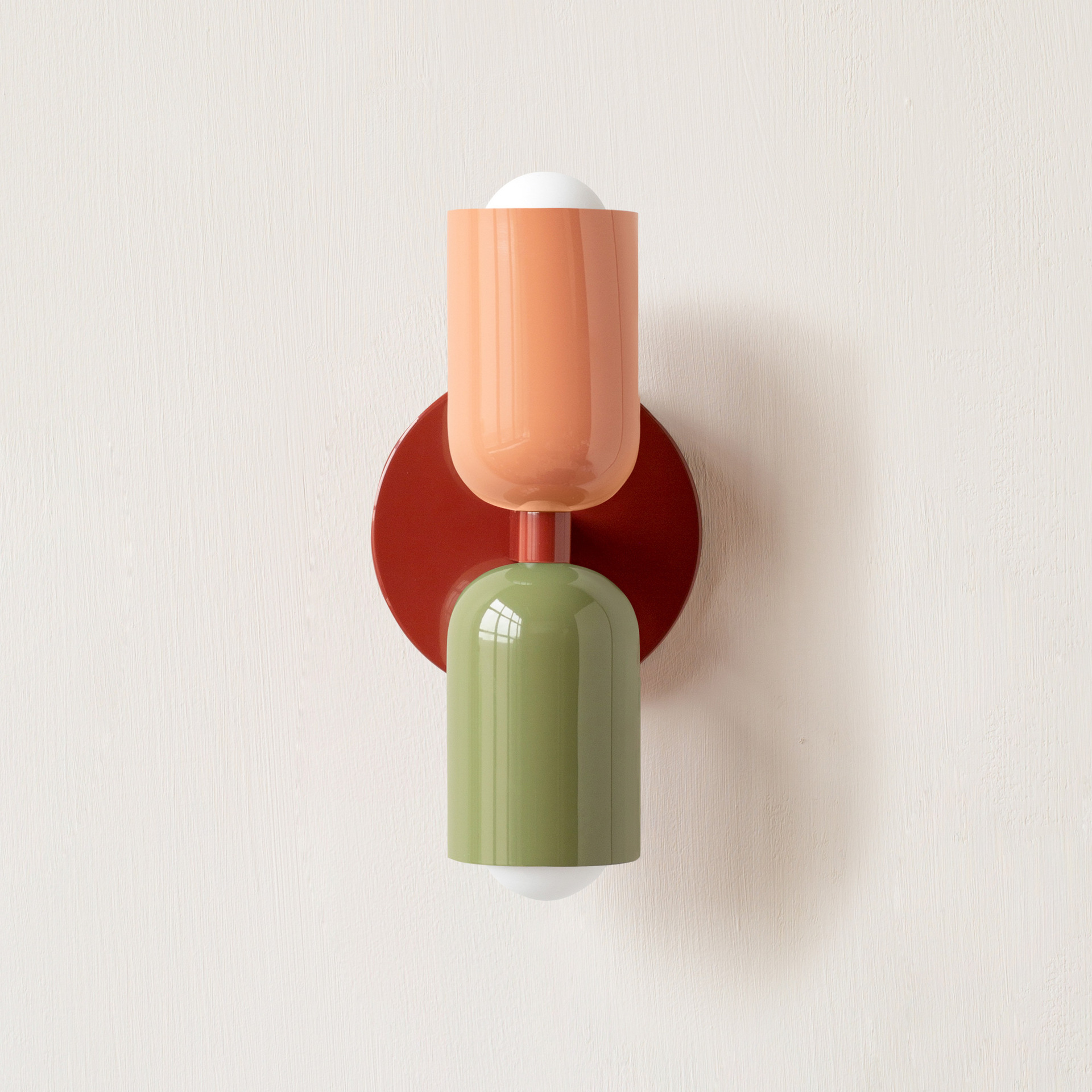 Creativo de doble cabeza lámpara de pared de hierro forjado nórdica moderna de color simple dormitorio lámpara de cabecera lámpara de pasillo