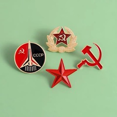 CCCPComunistCrestfromtheSovietUnion,InstagramTrendy,PersonalizedforMen,RetroHammerandSickleCreativeFive-StarBadge