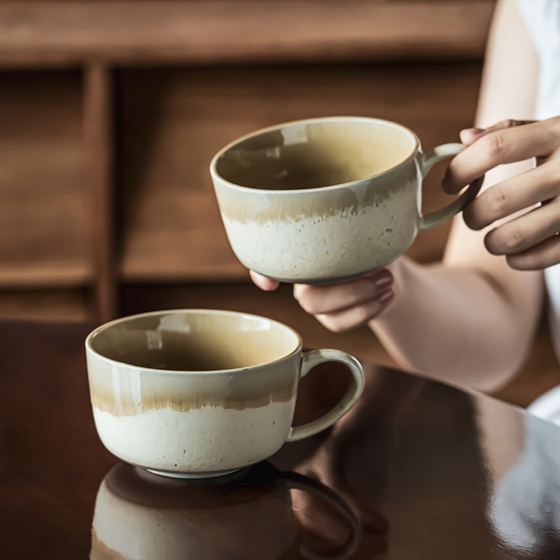 Taza de cerámica japonesa taza de agua casera taza de desayuno taza de café taza de oficina taza de creatividad