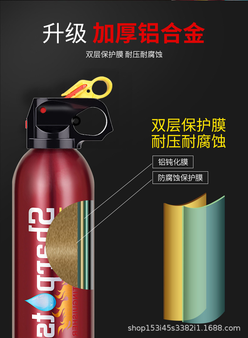 Vehicle-mounted fire extinguisher, water-based, private car, small portable car, car, household car, sedan fire-fighting equipment