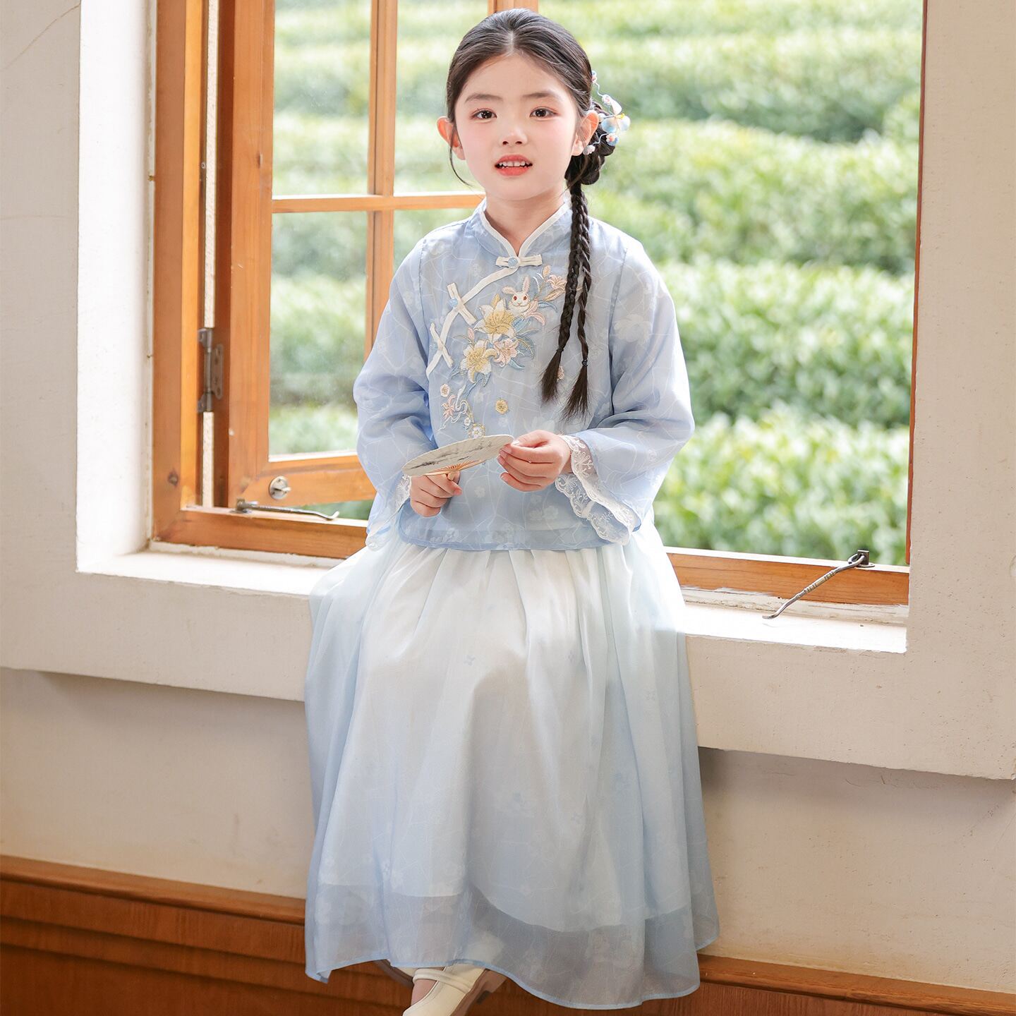 Girls' New Chinese-Style Dress Set 2026 New Spring Outfit Children's Traditional Chinese Dress Little Girls' Daily Wear Hanfu