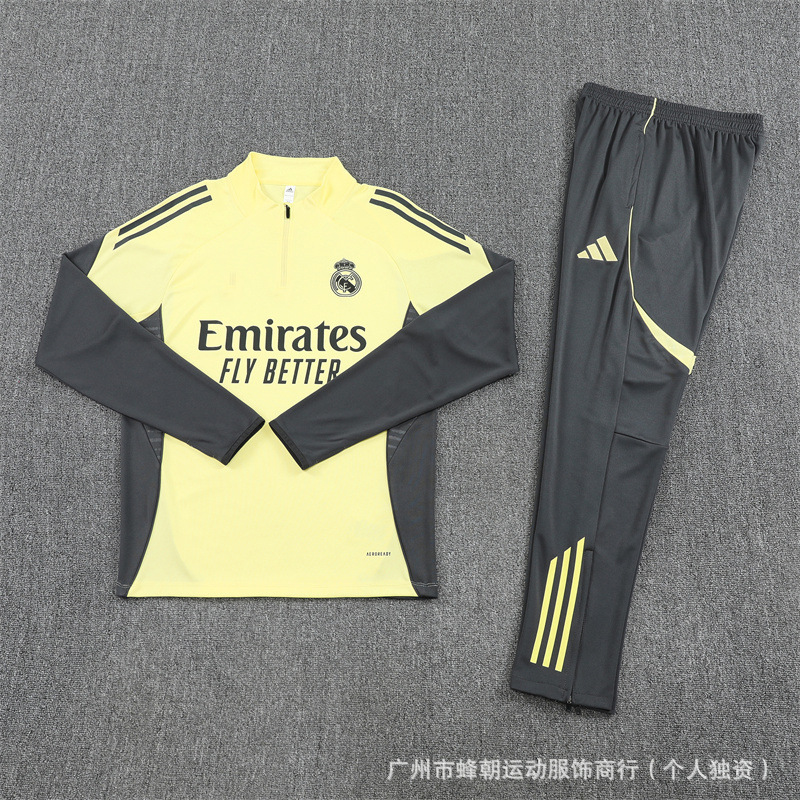 德国队半拉链长袖训练服球衣英格兰葡萄牙冬季训练足球服皇马|undefined