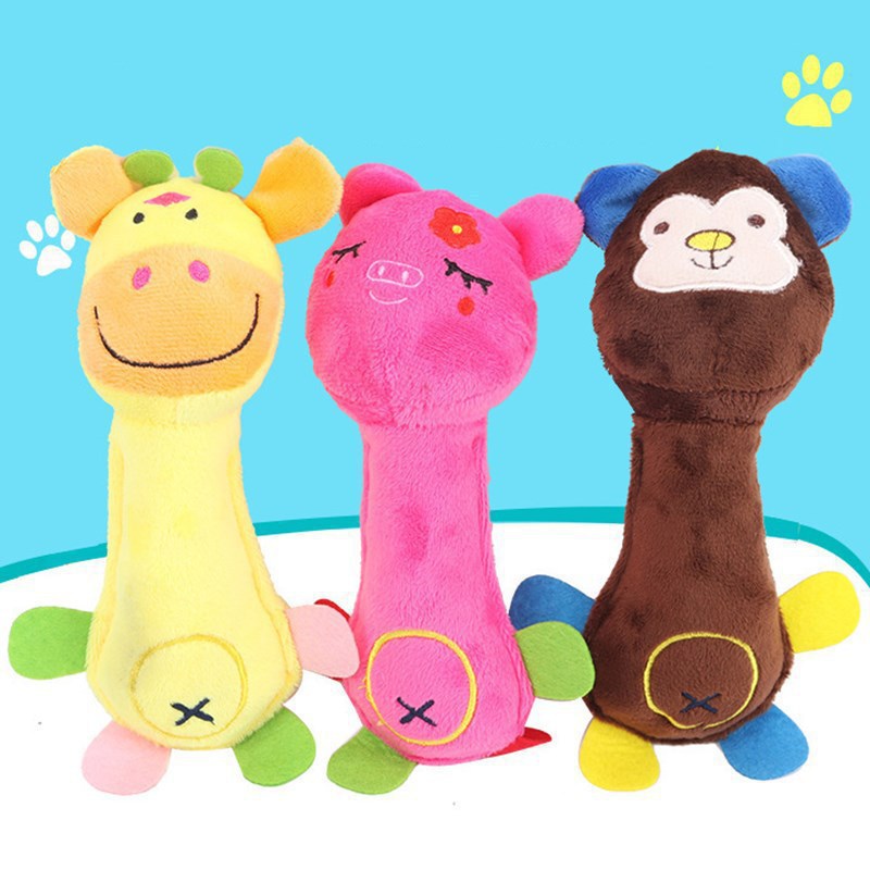 Perro de peluche de juguete de sonido variedad de frutas Navidad de dibujos animados animal gato de juguete suministros para mascotas en stock al por mayor