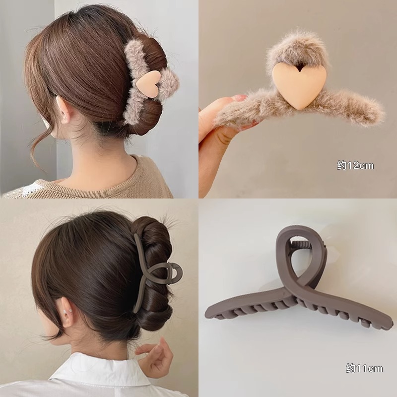 Horquilla de acrílico de las mujeres cuchara trasera updo clip de pelo grande celebridad de Internet elegante tiburón clip tocado simple horquilla