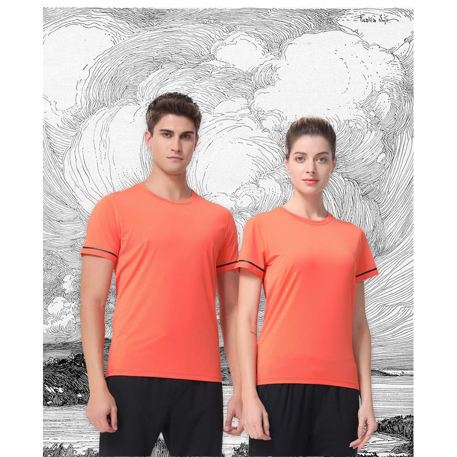 Camiseta de cuello redondo de secado rápido impresa logotipo de impresión de verano deportivo acondicionamiento físico ropa de trabajo bordada ropa de trabajo