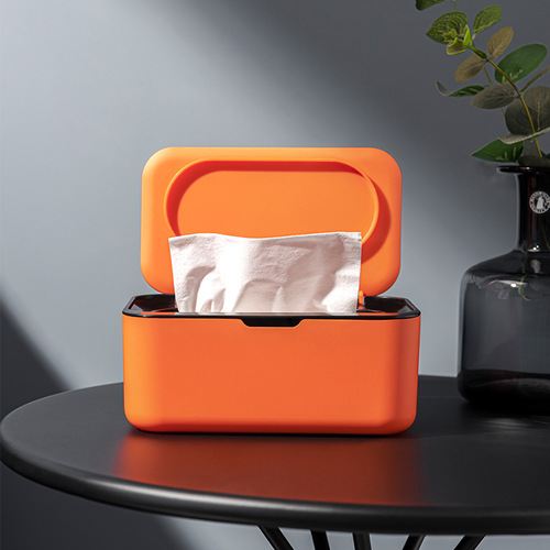 Desk storage box with lid wet wipe box, plastic wet tissue box, office sealed anti-dust mask box, plastic tissue box