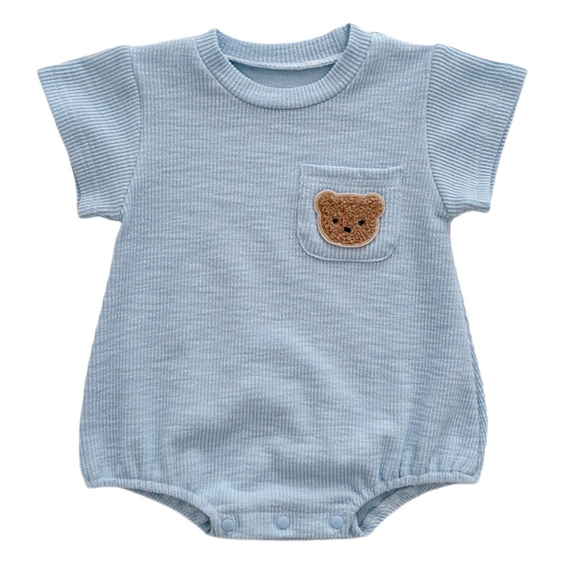 INS estilo coreano niños verano transpirable bolsa pedo mameluco bebé manga corta mono mameluco entrega de una sola pieza