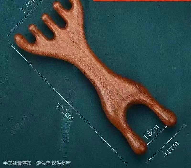 六爪両用鹿角櫛マッサージ櫛の頭の頭皮マッサージ経絡櫛の治療|undefined